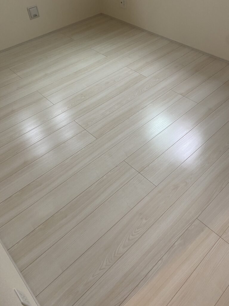 野田市のフロアコーティング施工事例｜新築戸建て×ガラスコーティング｜飯田産業
