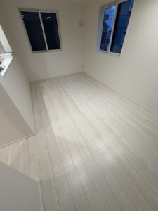 フロアコーティング施工後のリビング。