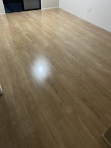 フロアコーティング施工後のリビング
